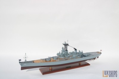 USS Wisconsin BB-64 Wooden Model Ship 40'' LuxShips Handcrafted Navy Decor