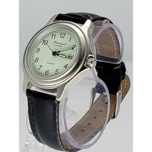 Vintage Precision by Gruen Men's Quartz Watch – Classic Analog Dial with Date - Picture 6 of 8