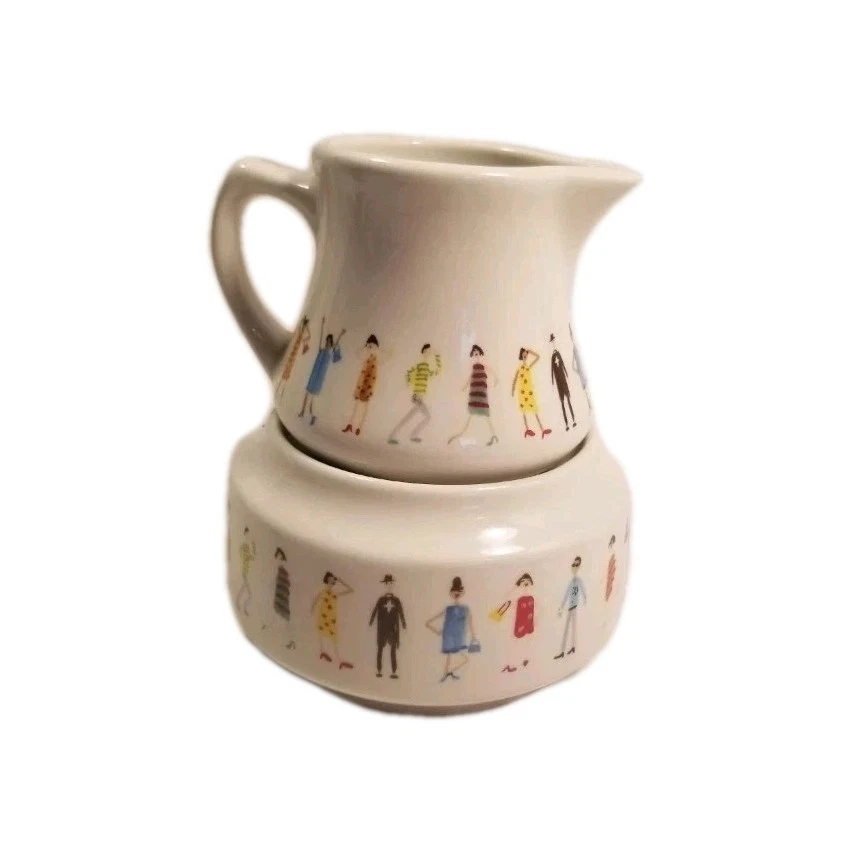 Juego de crema y azucarero Fishs Eddy Cynthia Rowley Fashion People Homer Laughlin Foto 2 de 4