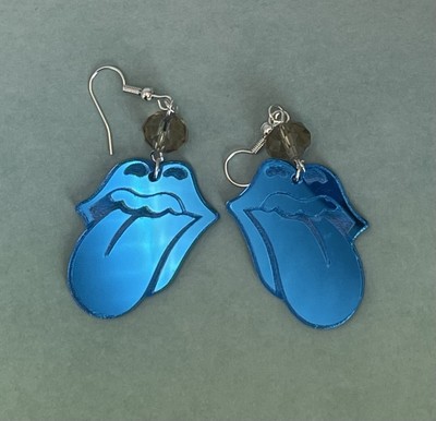 Mirrored Rolling Stones Beaded Earrings