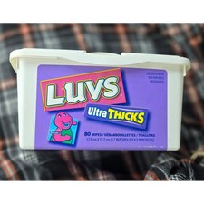 Luvs Ultra Thicks Unscented Baby Wipes 80 Count Container with Flip Top Lid