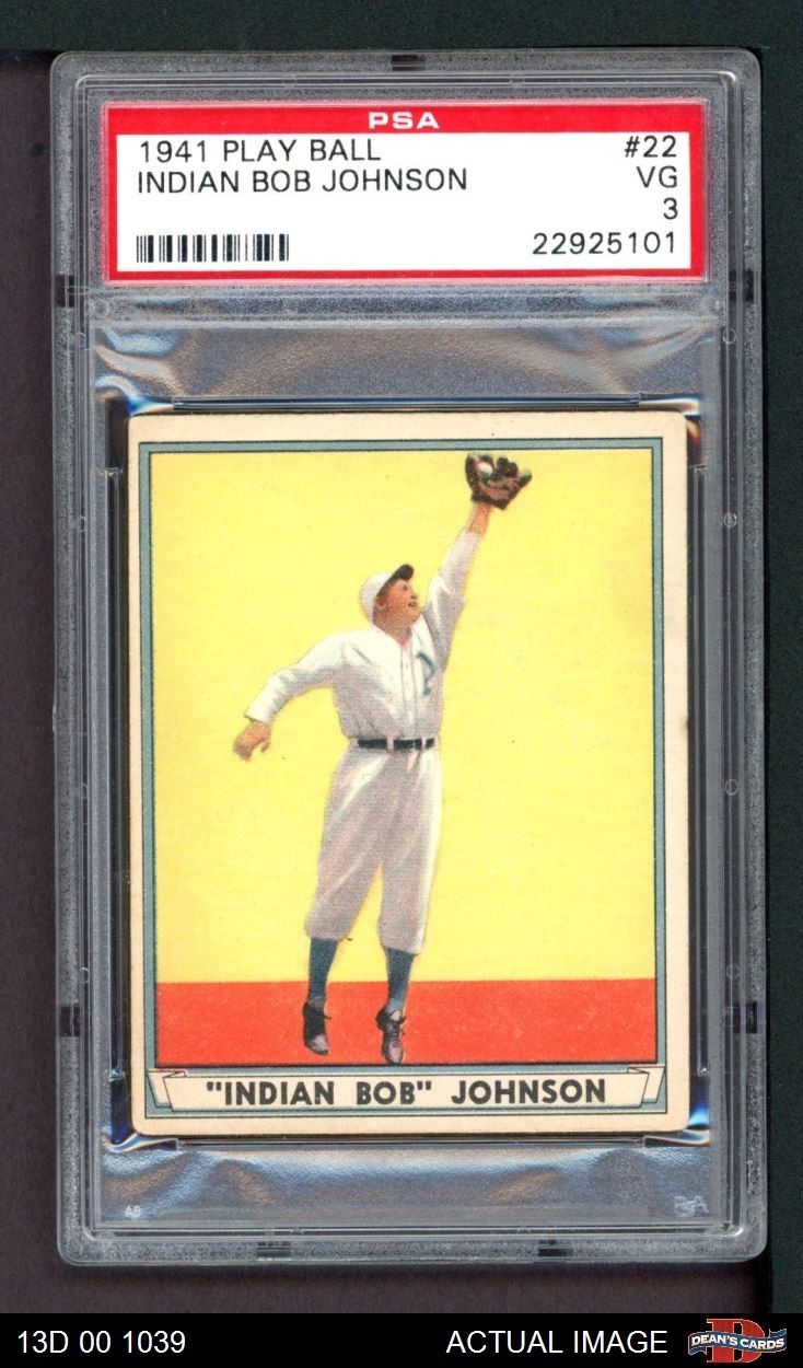 1941 Play Ball #22 Bob Johnson Athletics PSA 3 - VG