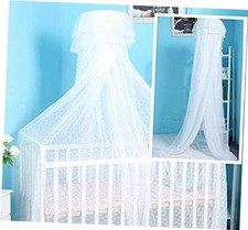 Baby Infant Toddler Bed Dome Cots Mosquito Netting Hanging Bed Net White