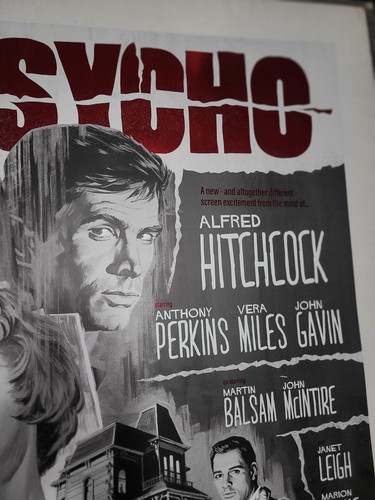 Paul Mann Alfred Hitchcock Psycho Foil Variant Movie Art Print & Mini Print - Picture 4 of 11