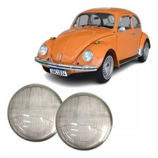 2pcs Pair 7" Front Headlight Lens Convex Glass VW T1 Bug Beetle T2 Bus 67-79