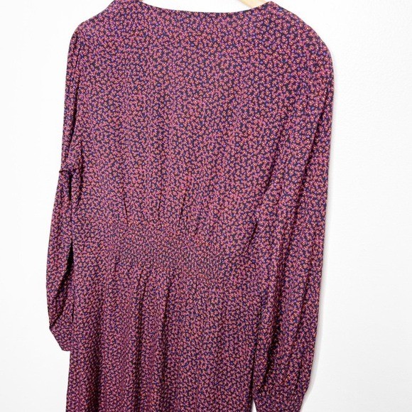 NWT MNG Mango Floral Print V Neck Button Front Mini Dress Long Sleeve Size 10 thumbnail 10