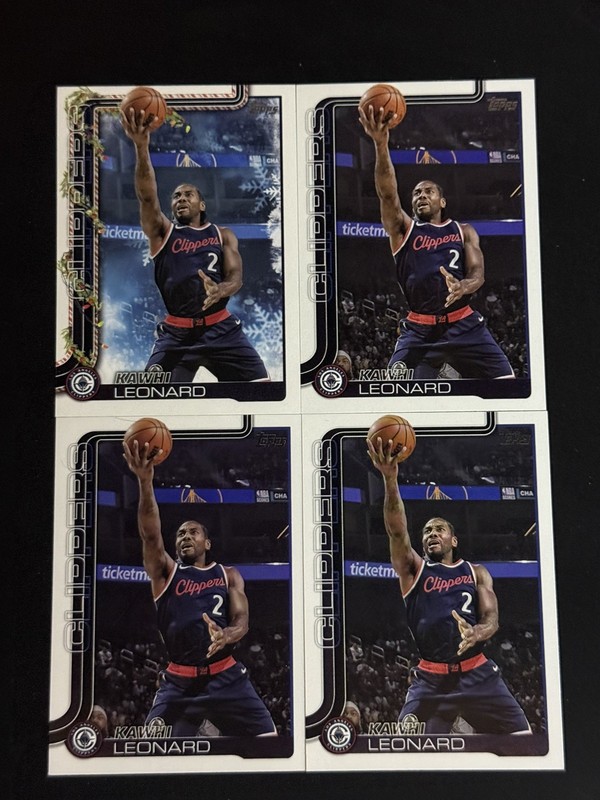 Kawhi Leonard 2025-26 Topps #142 Los Angeles Clippers Lot Of 4