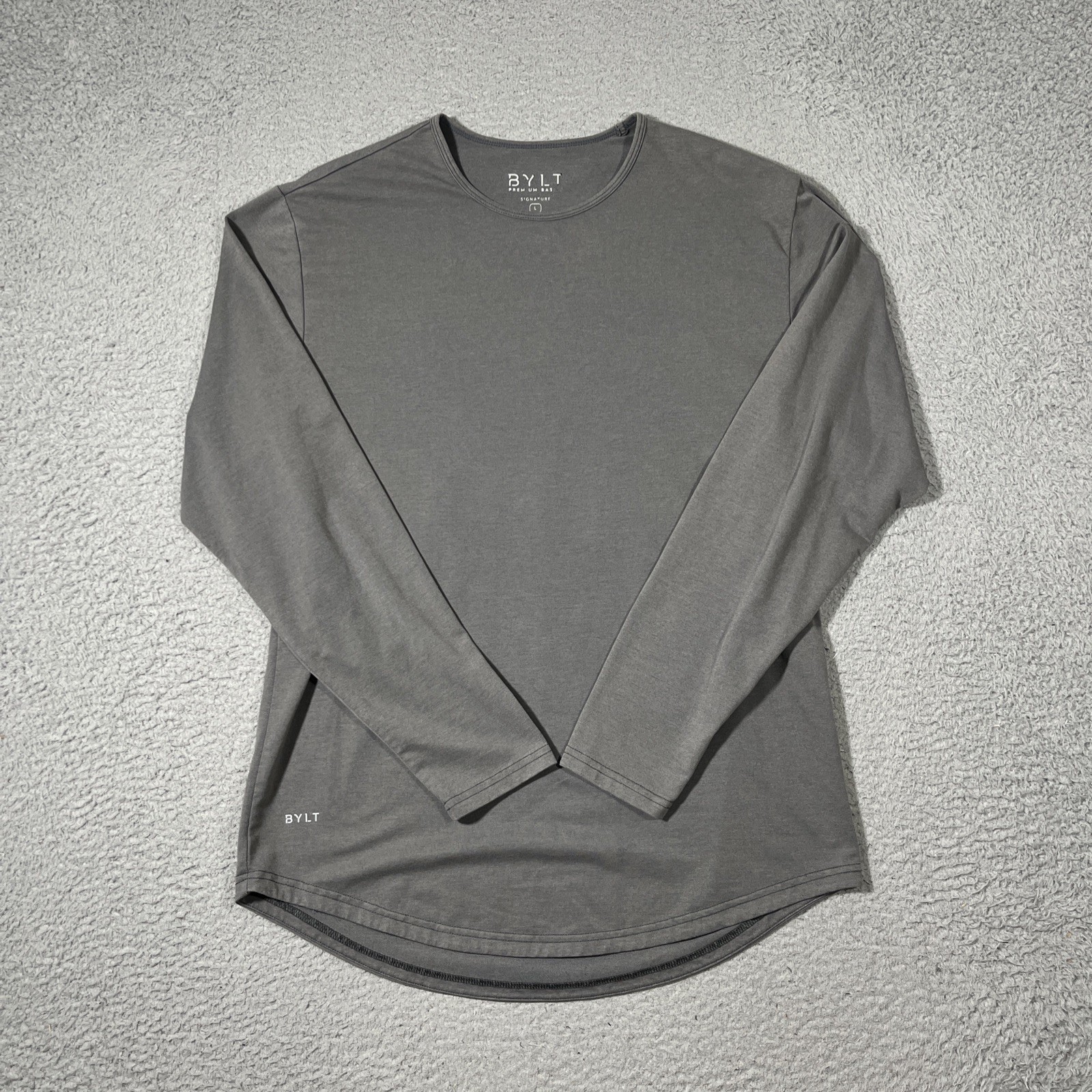 BYLT Men Size L Grey Premium Basic Signature T Sh… - image 1