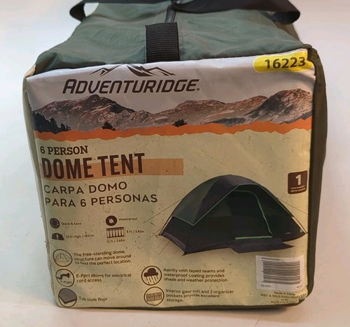 ADVENTURIDGE 6 Person Dome Tent Camping 12'X8 Mesh Gear (30595) - Picture 3 of 7