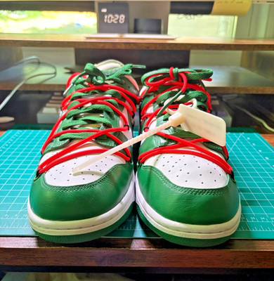 Size 11.5 - Nike Dunk Low x OFF-WHITE Pine Green