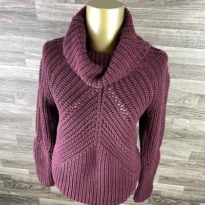 ''NEW'' HALOGEN Turtleneck Pullover Purple Knit Sweater Women's Size Large Petite