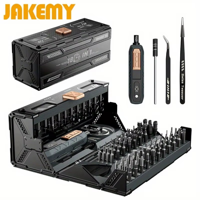JAKEMY 180 in 1 Precision Screwdriver Set Magnetic Phillips Bits Mobile PC
