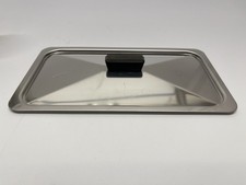 EKCO Glasbake Hostess Trolley Glass Dish Stainless Steel Lid - Lid only