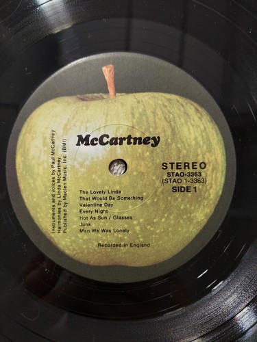 Paul McCartney Self-Titled Debut Solo LP Album Vinyl Apple STAO 3363 G+ - Picture 4 of 12