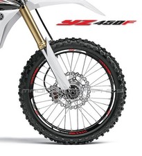 YZ450F YZF 450 enduro wheel decals rim stickers stripes for Yamaha white
