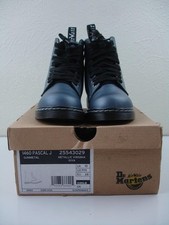 Boys Girls Childs Kids 11 Dr. Martens 1460 Pascal J Metallic Gunmetal Gray Boots