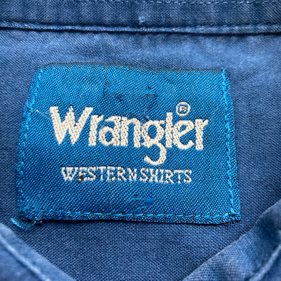 Camisa Wrangler De Colección Para Hombres XL Brushpopper Perla Snap Rodeo Western Cowboy Bull Foto 3 de 4