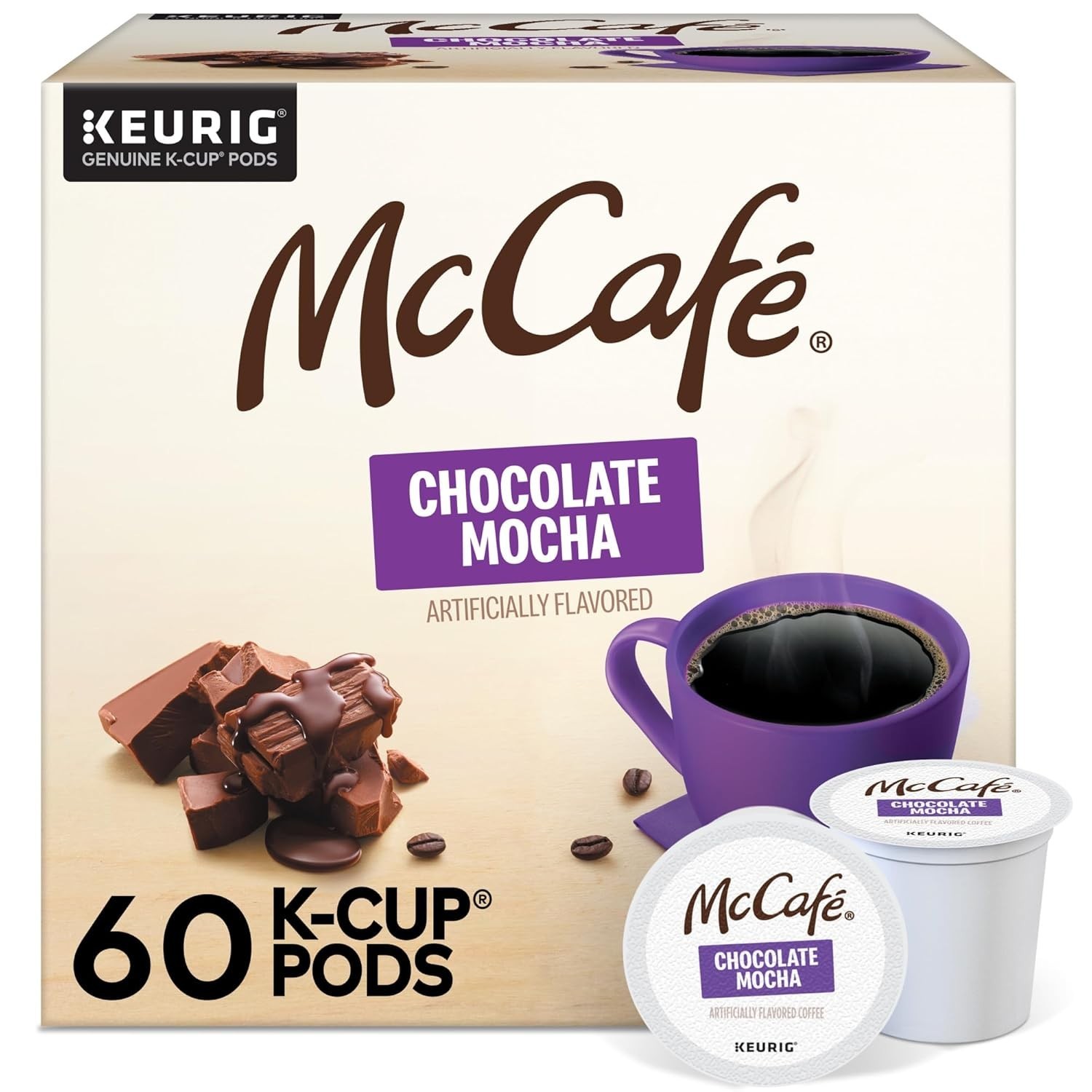 McCafe Chocolate Mocha Coffee Keurig K-Cup Pods - 60 Count - BB2025