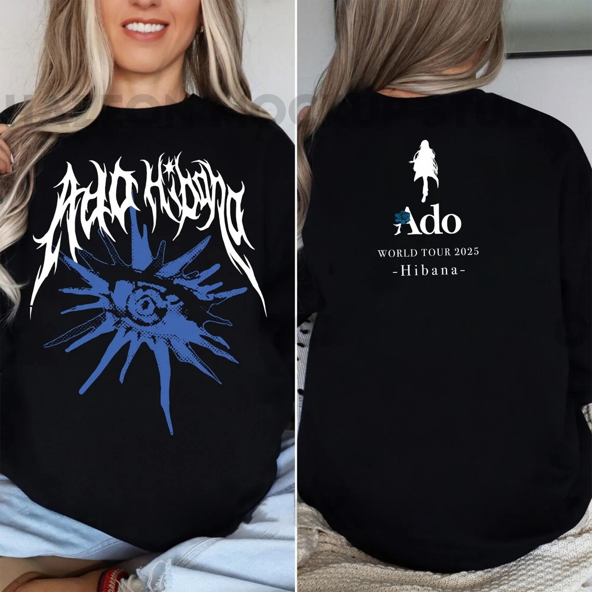 Ado Hibana Tour 2 Sided Shirt, Music Tour Shirt, Ado Fans