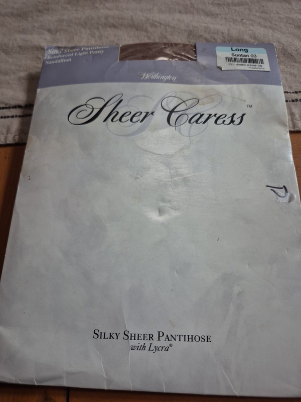 JCPenney Worthington Sheer Caress Pantyhose Long Satiny Control Top Suntan