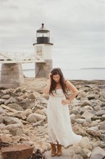 Free People Hi Hello Midi Dress White Size M BNWT