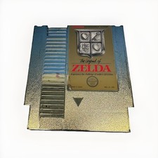 Nintendo NES Legend of Zelda Gold Cartridge w/Sleeve Tested Save Battery Good