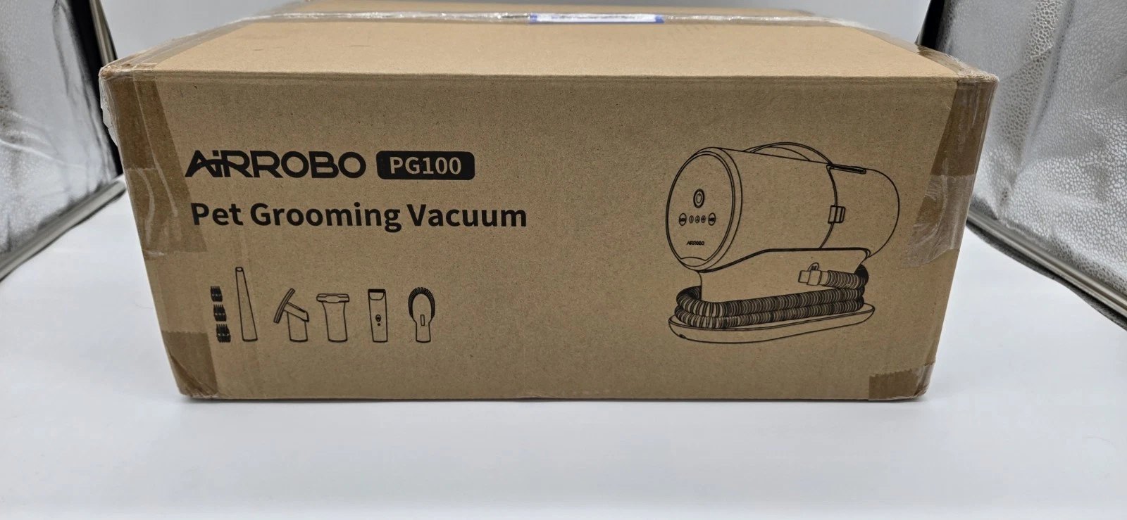AIRROBO PG100 Pet Grooming Vacuum with 5 Grooming Tools**Open Box**