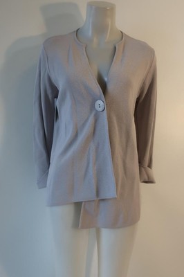 Women Anis Light Gray Asymmetric V-Neck Cardigan Sweater M