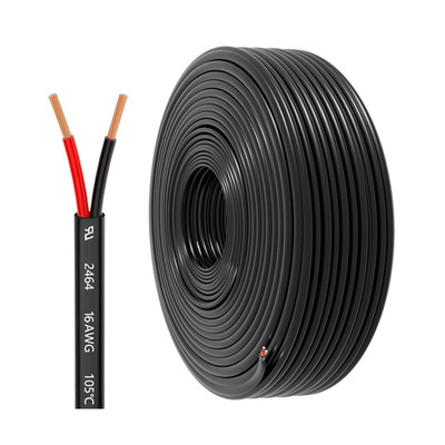 16 Gauge Wire 2 Conductor Electrical Wire, 16 AWG 1.309mm² Wire PVC Cord, 12V/24