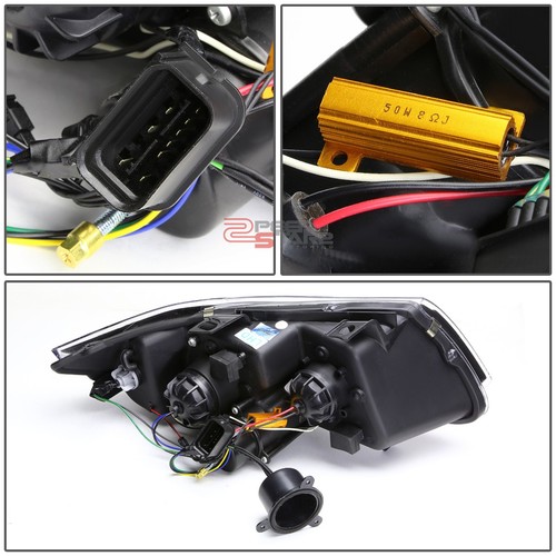 BLACK HOUSING 3D PROJECTOR HEADLIGHT AMBER LED SIGNAL FOR 09-12 BMW E90 3-SERIES - Picture 9 of 10