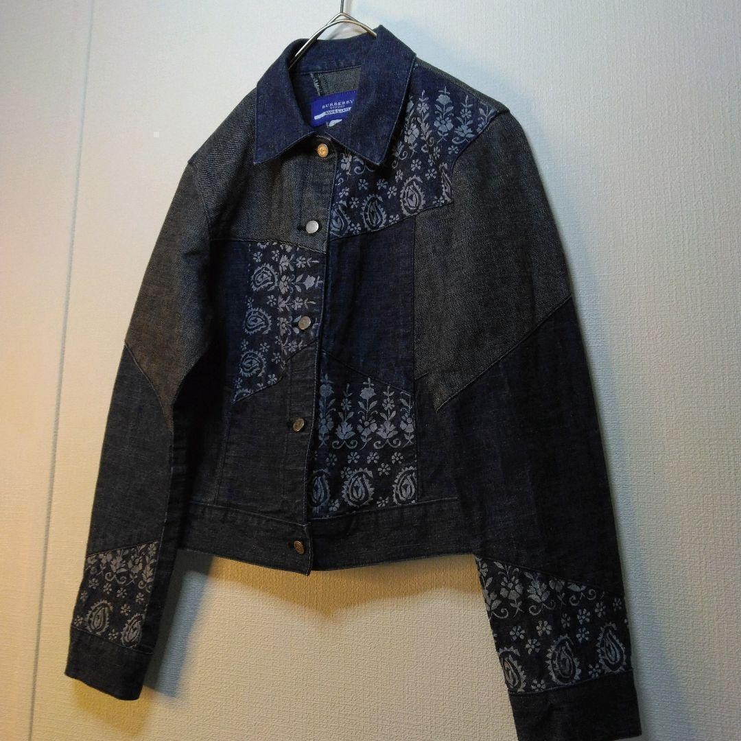 BURBERRY Patchwork denim Short Jacket Blouson Coa… - image 1