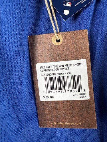 Herren Mitchell & Ness MLB Kansas City Royals Mesh Shorts blau 2XL - Bild 3 von 4