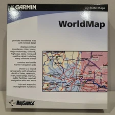Garmin World Maps CD-Rom 010-10215-01 v3.02 2004 NEW Sealed Vintage Software
