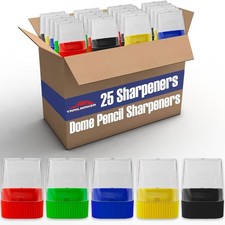 25 Pack Handheld Manual Pencil Sharpeners in Bulk Plastic Pencil Sharpeners f...