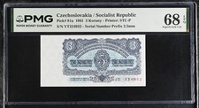 Czechoslovakia 3 Koruny 1961 P 81 a Superb Gem UNC PMG 68 EPQ TOP POP