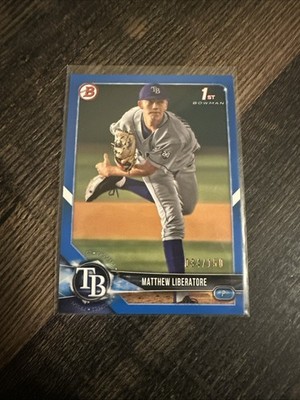 2018 Bowman Draft Matthew Liberatore 1st Year Blue Paper #/150!