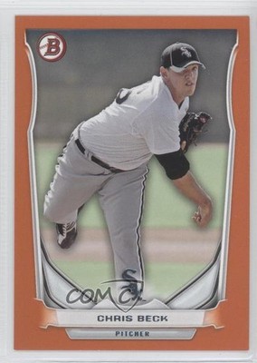 2014 Bowman Prospects Orange 15/250 Chris Beck #BP43 vi3