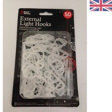 50 x Gutter Hanging Hooks/Clips for Outdoor Christmas Xmas String Lights