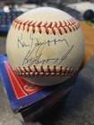Ken Griffey Jr. And Ken Griffey Sr Autographed Baseball Bobby Brown Ball