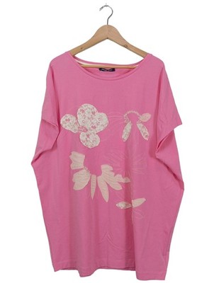 MARINA SPORT T-Shirt Damen Shirt Gr. DE 40 pink-wollweiß Casual-Look