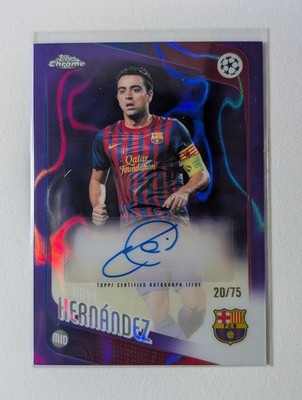2025 Topps Chrome UCC Xavi Hernandez Purple Lava /75 Autograph Auto #CLA-XH
