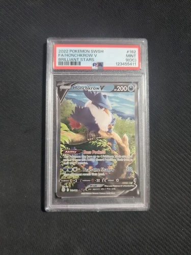 Honchkrow 162 PSA 9 Oc Off Center Error Rare Graded Pokemon Card