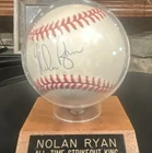 Nolan Ryan Autographed Baseball Original Signed 'All Time Strikeout King'