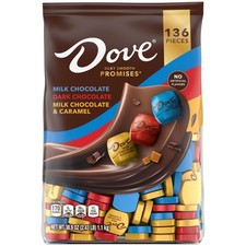 DOVE PROMISES Milk, Dark and Milk Caramel Assorted Chocolate Candy, 136 Ct B...