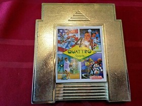 vintage lot of 4 NES games...after burner, doiuble dribble, bases loaded and Qua