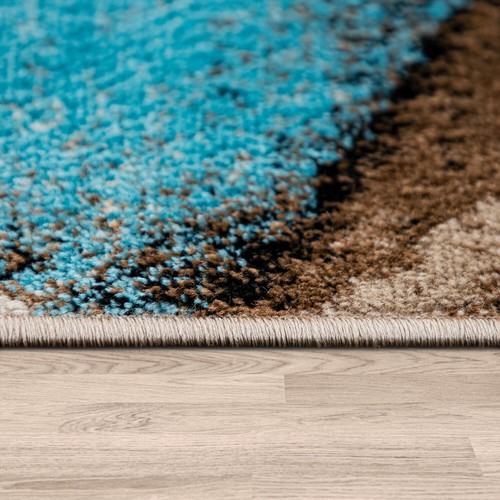 Wohnzimmer Teppich Kurzflor Karos Geometrisches Design Abstraktes Design - Bild 39 von 136