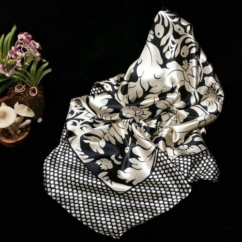 Women's Scarf Silk felling Square Head Scarfs 35"*35"(120 Styles) SHIP FROM USA - Picture 126 of 253