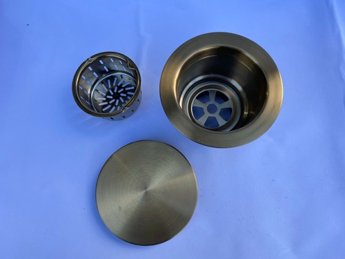 Burnished brass gold stainless steel double bowl kitchen sink w drainer r10 mm - 第 6/12 張圖片