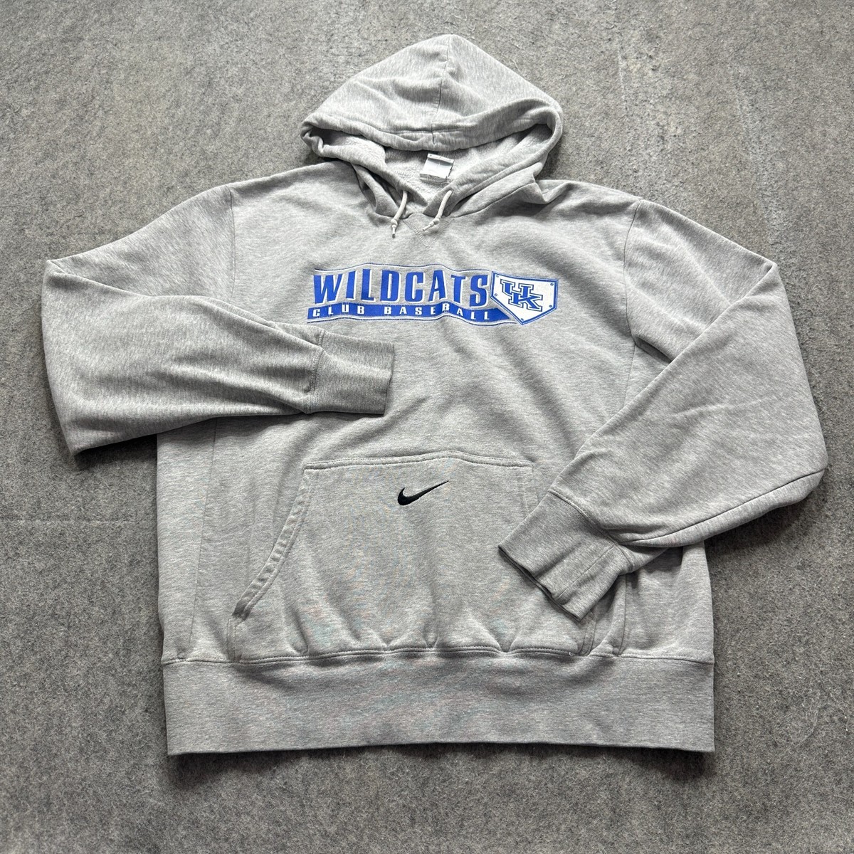 Kentucky Wildcats Nike Hoodie Men M Gray Baseball Fleece Pullover