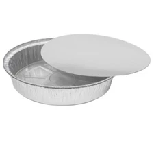 Aluminum Pans 9” Round Disposable Foil Pans With Lids